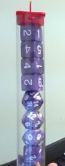 Koplow - Pearl Polyhedral - Purple and White 10 Dice Set